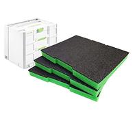 Shadow Foam Inserts pour Festool Sortainer - Insert en mousse DIY pour organisation de boîte à outils - Boîtes à outils et système de rangement d'outils - Lot de 3 - Vert (30 mm de profondeur)