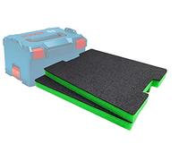Shadow Foam L-Boxx Lot de 2 inserts en mousse pour boîte à outils modulaire Sortimo L-Boxx 102-374 Vert 30 mm