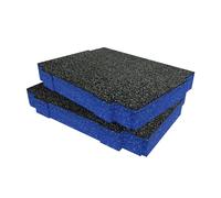 Shadow Foam Lot de 2 inserts en mousse pour système modulaire Makita Makpac Bleu 50 mm