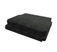 Shadow Foam Lot de 2 inserts pour boîte à outils roulante Toughbuilt - Inserts en mousse pour organisation de boîte à outils - Boîtes à outils et systèmes de rangement - Noir (50 mm de profondeur)