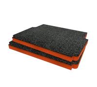 Shadow Foam Lot de 2 inserts pour boîte à outils roulante Toughbuilt - Inserts en mousse pour organisation de boîte à outils - Boîtes à outils et systèmes de rangement - Orange (30 mm de profondeur)