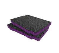 Shadow Foam Lot d'inserts compatibles avec les systèmes modulaires Makpac | Mousse coupée et pelée pour organisation de boîte à outils (violet, 30 mm)