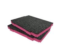 Shadow Foam Lot d'inserts compatibles avec les systèmes modulaires Makpac | Mousse coupée et pelée pour organisation de boîte à outils (rose, 30 mm)