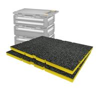 Shadow Foam Lot d'inserts compatibles avec tiroir ToughSystem 2.0 DXL | Découpez et décollez la mousse pour organisation de boîte à outils (jaune, 30 mm)