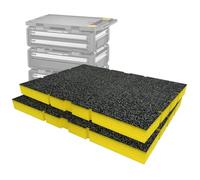 Shadow Foam Lot d'inserts compatibles avec tiroir ToughSystem 2.0 DXL | Découpez et décollez la mousse pour organisation de boîte à outils (jaune, 50 mm)