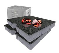 Shadow Foam Lot d'inserts compatibles avec tiroirs 3 XL | Découpez et décollez la mousse pour organiser la boîte à outils (gris, 50 mm)