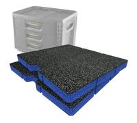Shadow Foam Lot d'inserts compatibles avec tiroirs Toughbuilt® Stacktech 3 XL | Découpez et décollez la mousse pour l'organisation de la boîte à outils, Kaizen, 5S (bleu, 30 mm)