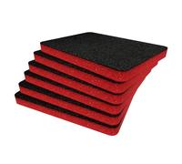 Shadow Foam Lot d'inserts en mousse pour Peli 1450 - Découpez et décollez les inserts en mousse pour étuis Peli | Rangement d'appareil photo, organisation de photographie, rouge, 30 mm