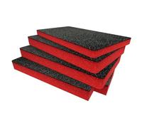 Shadow Foam Lot d'inserts en mousse pour Peli 1510 - Découpez et décollez les inserts en mousse pour étuis Peli | Rangement d'appareil photo, organisation de photographie, rouge, 50 mm