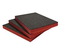 Shadow Foam Multi-Packs - Lot de 3 : 600mm x 420mm x 50mm | Mousse à découper et à peler pour les boîtes à outils, coffres à outils, flight cases et rangement d'outils