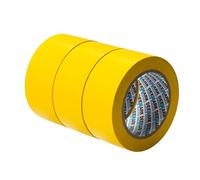 Shadow Foam Ruban de marquage au sol en PVC | Ruban de marquage de sécurité en vinyle de qualité supérieure | Pour entrepôts, industrie, magasins | Rouleau simple de 33 m (jaune, lot de 3 50 mm)