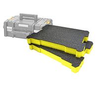 Shadow Foam TSTAK/ProStack Lot de 2 inserts en mousse faciles à décoller pour boîtes DeWalt TSTAK et Stanley ProStack Jaune 50 mm