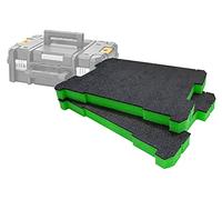 Shadow Foam TSTAK/ProStack Lot de 2 inserts en mousse pour boîte à outils Vert 30 mm