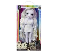 RAINBOW HIGH Shadow High Natasha Zima - Poupée Mannequin Camaïeu de Gris 28cm, Cheveux et Tenue Noirs, Sac À Main Élégant, Cadeau Mignon pour Les Enfants de 4 à 10 Ans