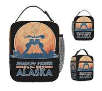 Shadow Moses Island Sac à Lunch Solide pour Bureau Unisexe, Sac glacière Portable à Fermeture éclair, Sacs Thermiques Oxford imprimés