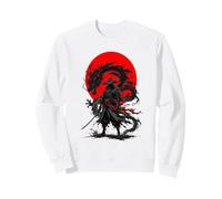 Shadow Ronin Dragon Crimson Ink Warrior Fantasy Art Sweatshirt