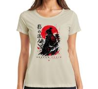 Shadow Ronin Samurai Katana Japan Warrior Y2K T-shirt pour femme, naturel, 3XL