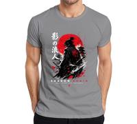 Shadow Ronin Samurai Katana Japan Warrior Y2K T-shirt pour homme, gris, 3XL