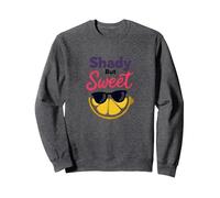 Shady Bunch: Shady But Sweet Lemon Lunettes de Soleil Humour d'été Sweatshirt, Unisexe pour Adultes, Chiné Foncé, XL