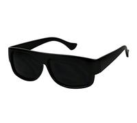 SHADYVEU Lunettes de soleil ovales plates style Locs Protection UV Noir Verres foncés Vintage Eazy E Old School Gangsta OG Grandes nuances, noir, L