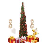 Shaersu Arbre de Noël Artificiel,Arbre de Noël Réaliste Pailleté | Artificielle de 1.5 Mètres pour Décor d'Intérieur Chambre Bureau Table Extérieur Saison