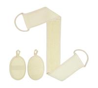 Shaersu Éponge luffa naturelle - Pour le bain et l'exfoliation - Lavable, structurée, réutilisable et extra douce pour la douche bien-être, le gommage du dos, la vaisselle, le nettoyage de la cuisine