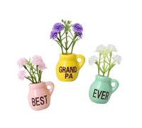 Shaersu Mini aimants pour Vase en céramique | 3D Mignonne décoration d'intérieur - Mini aimants de Vase pour réfrigérateur - pour réfrigérateur, Tableau Blanc, casier, Cuisine, Salle de Classe