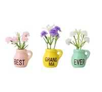 Shaersu Mini aimants pour vase en céramique, autocollants mignons, mini vases magnétiques pour réfrigérateur, pour tableau blanc, casier, cuisine, salle de classe, appartement, bureau, photo maman