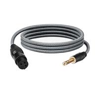 Shaevle Câble d'interconnexion de signal équilibré TRS vers XLR femelle de 6,35 mm vers XLR femelle, câble de raccordement de signal équilibré 1/4" vers 3 broches pour microphone, mixeurs, ampères