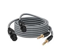 Shaevle Câble d'interconnexion de signal équilibré TRS vers XLR femelle de 6,35 mm vers XLR femelle, câble de raccordement de signal équilibré 1/4" vers 3 broches pour microphone, mixeurs, ampères