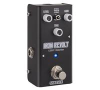 SHAEVLE Pédale de distorsion pour guitare Distortion Effect Pedal | Circuit entièrement analogique avec 3 sonorités de distorsion, true bypass, IRON REVOLT (Distortion)