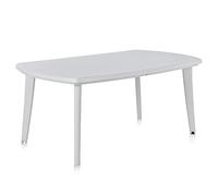 Shaf Atlantic - Table à Manger de Jardin allongeable, Couleur Blanc, 225 x 100 x 73 cm