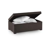 Shaf - Diva | Coffre de Jardin Exterieur Etanche Couleur Marron | Coffre de rangement en Resine Fabriqué avec des Matériaux Recyclés