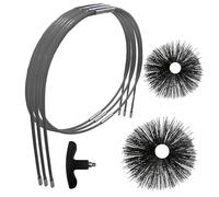 SHAFFER PRO - kit de ramonage poêle à Bois/Pellet 9 mètres - hérisson ramonage ⌀ 120 mm/150 mm EASYFLEX - 16 Cannes de ramonage Flexible