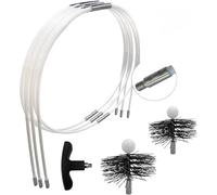 SHAFFER PRO | Kit Ramonage Poêle Bois/Pellet 6m | Hérisson 120/150mm | 11 Cannes Flexibles EasyFlex | Compatible Poêle à Bois et Pellets