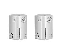 Shaft Couplers 6mm to 6mm Bore | High Load Aluminum Alloy Couplings | Clamp Style for CNC Routers / 3D Printers/Robotics | 2Pcs Metal Parts 6007-1006 - 1006 Model