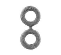 Shaft Double C-Ringâ Small Gris Anneaux De Pénis Grey 9,5 Cm