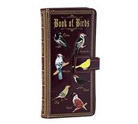 Shag Wear Book of Birds Grand portefeuille pour femmes et adolescentes en similicuir végétalien 17,8 cm Bordeaux, bordeaux, Large, Moderne