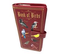 Shag Wear Book of Birds Grand portefeuille pour femmes et adolescentes en similicuir végétalien Rouge 17,8 cm, Rouge, Large, Moderne