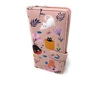 Shag Wear Cats in the Garden Grand portefeuille pour femme Rose 17,8 cm, rose, Moderne