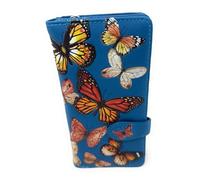 Shag Wear Monarch Butterfly Migration Grand portefeuille pour femmes et adolescentes en similicuir végétalien, bleu foncé, 17,8 cm, noir foncé, Large, Moderne