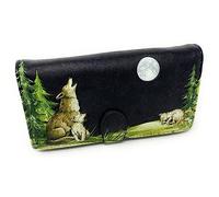 Shag Wear Wolf Pack Grand portefeuille pour femme 17,8 cm, noir, Large, Moderne