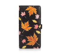 SHAGWEAR ® Portefeuille pour femme et fille Bifold Multicolore Design :, feuille/feuille, L, Portefeuille bifold