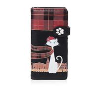 Shagwear Portefeuille pour jeune femme Différentes couleurs et modèles - noir - Reisender Kater Schwarz/ Travelling Cat in Paris,