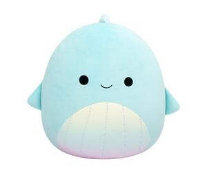 Shah la Baleine Tilleul avec Un Ventre Arc-en-Ciel Original Squishmallows de 40 cm