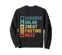 Shahada Salah Zakat Jeûne Hajj Islam Religion Hommes Musulmans Sweatshirt