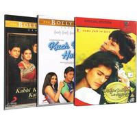 Shahrukh Khan Set of 3 DVD Collection (Dilwale Dulhani Le Jayenge / Kuch Kuch Hota Hai / Kabhi Khushi Kabhie Gham