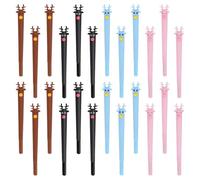 SHAIDOJIO 24PCS Renne Stylo Gel Kawaii, Mignon Stylo Bille de Noël, Stylo Kawaii Cartoon de Créatifs pour Cadeaux de Bureau Cadeau Journal D'écriture La Maison-4Couleurs