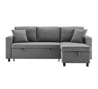 SHAIRMB Canapé-Lit d'angle, Canapé-Lit Convertible 3 en 1 avec Rangement IntéGré, Canapé-Lit d'angle Gigogne, CanapéS avec Coussins Et Poches De Rangement, pour Salon,Dark Gray 3