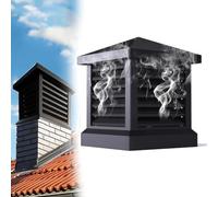 SHAIRMB Chapeau De CheminéE, Chapeau De CheminéE De Toit De Villa en Alliage D'Aluminium, Couvercle De CheminéE avec Partie SupéRieure Conique Et Volets, éVent D'éVacuation,Noir,45 * 45cm
